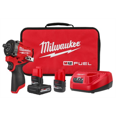 Milwaukee Tool M12 FUEL Stubby 1/2" Impact Wrench Kit