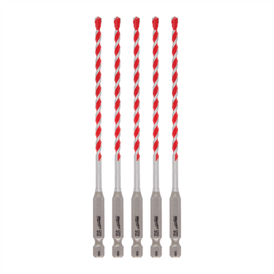Milwaukee Tool 5/32" x 4" x 6" SHOCKWAVE Impact Duty Carbide Hammer Drill Bits - Bulk 5 PK