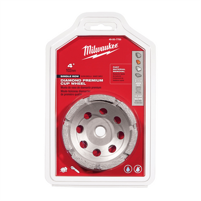 Milwaukee Tool 4" Diamond Cup Wheel Single Row