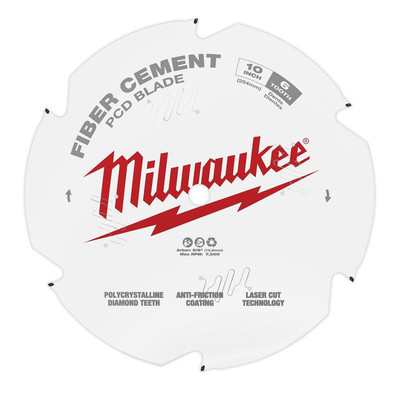 Milwaukee Tool 10" PCD/Fiber Cement Circular Saw Blade