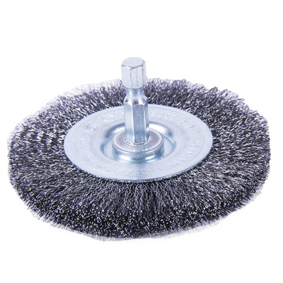 Forney Industries Wire Wheel Crimped, 3 in x .008 in x 1/4 in Hex Shank