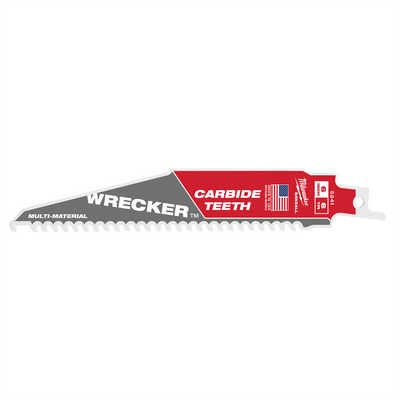 Milwaukee Tool 6" 6 TPI THE WRECKER with Carbide Teeth SAWZALL Blade 1PK