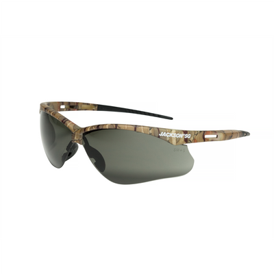Jackson Safety Jackson Safety - Safety Glasses - SG Series - Smoke Lens - Camo Frame - Hardcoat Anti-Scratch - Outdoor