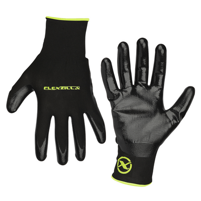 Legacy Manufacturing Flexzilla&reg; Nitrile Dip Gloves, Black, 6-Pack, XL