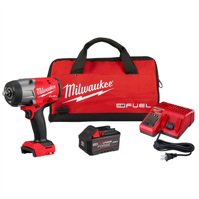 Milwaukee Tool M18 FUEL 1/2" High Torque Impact Wrench w/ Friction Ring REDLITHIUM FORGE Kit