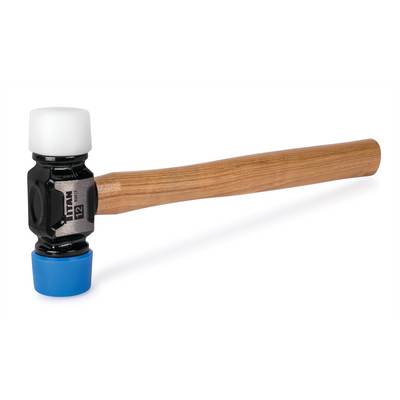Titan 12 Ounce Double Face Rubber Mallet with Hickory Handle