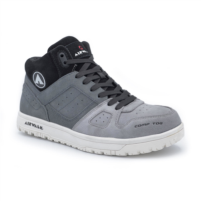 Airwalk AIRWALK - MONGO MID Series - Men's Mid Top Shoe - CT|EH|SR - Gray/White - Size: 8M