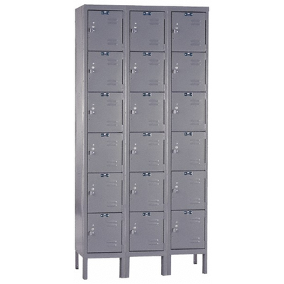 Msc Industrial Supply LOCKERS 18 OPENINGS GRAY