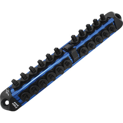 Astro Pneumatic 1/4" Drive V12 Locking Magnetic Socket Organizer for 22 Sockets + Ratchet - Blue