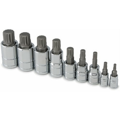 J S Products 9PC TRIPLE SQUARE SOCKET SET