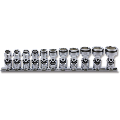 1/4 Sq. Dr. 12 point Metric Universal Chrome Socket Set