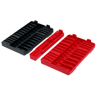Milwaukee Tool 98pc 3/8 inch Drive 6-Point & 12-Point Metric & SAE Ratchet and Socket Trays