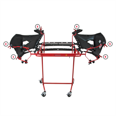 Innovative Tools & Tech Superstand 6 SS-6 Bumper Cover Paint Rack, 44 in W x 30 in D x 53 in H, 35 lb Load