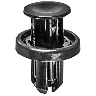 AUVECO 21706 Push-Type Bumper and Wheel Well Liner Retainer, 20 mm Dia Head x 14 mm L Stem, Nylon, Black