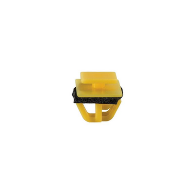 AUVECO 21064 Rocker Panel Molding Clip, (10 x 11 mm Top x 14 x 19 mm Bottom) Head, Nylon, Yellow