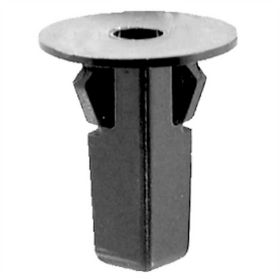 AUVECO 19721 Fender Liner Screw Grommet, M5.5 Screw x 20 mm Dia Head x 22 mm L Stem x (8 x 8 mm) Hole, Nylon, Black