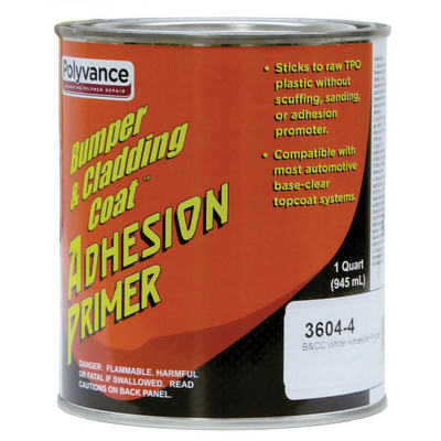 Urethane Supply Co. Polyvance Bumper & Cladding Coat 3604-4 Adhesion Primer, 1 qt Can, Medium Viscosity Pourable Liquid, White