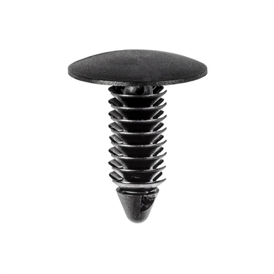 AUVECO 24204 Single Head Fender and Bumper Shield Retainer, 11/16 in Dia Bottom Head x 29/32 in OAL, Nylon, Black