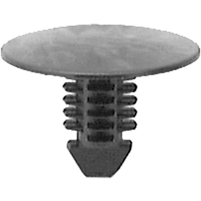 AUVECO AP11679 Single Head Type 1 Mud Shield Retainer, 3/4 in Dia Bottom Head x 9/32 in Dia Stem, Nylon, Black