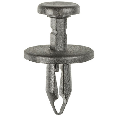AUVECO 20458 Push-Type with Closed End Side Radiator Shield Retainer, 17 mm Dia Head x 20 mm L Stem, Nylon, Black