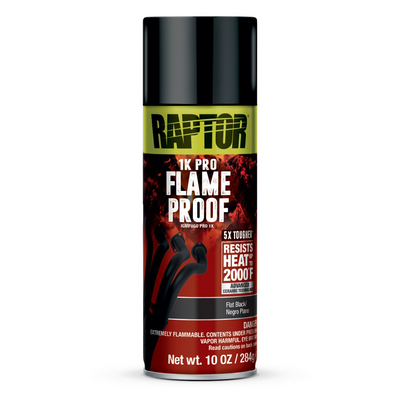 U Pol Products RAPTOR Flameproof Flat Black 10oz