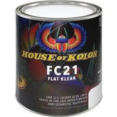 House Of Kolor FC21-Q01 Low VOC Urethane Flat Clearcoat, 1 qt Can