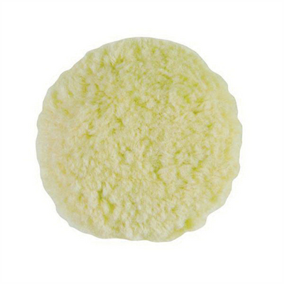 Buff And Shine Grip Pad 301G Twist Buffing Pad, 3 in Dia, Hook and Loop Attachment, Wool Pad, White