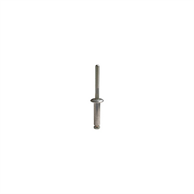 AUVECO 16838 Peel-Type Glass Stop Rivet, 1/4 in Dia x 33/64 to 19/32 in Grip Range, Aluminum Rivet/Steel Mandrel