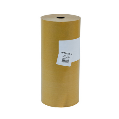 High Teck Products MP700GLD-12 Masking Paper, 12 in W x 700 ft L, Polycoated Paper, Gold, 30 lb Basis