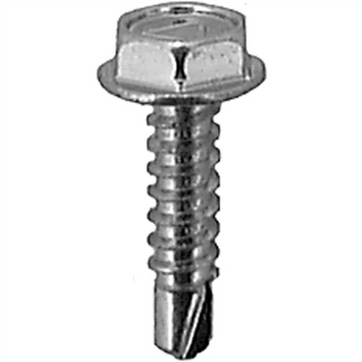 AUVECO AP9615 Hex Washer Head Sems Teks Point Tapping Screw, #10 Screw x 3/4 in L, Zinc