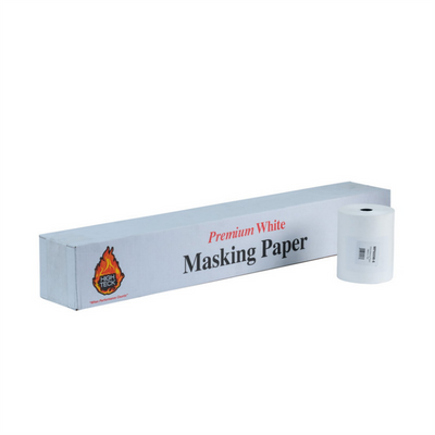 High Teck Products White Guard MP600W-6 Premium Masking Paper, 6 in W x 750 ft L, 24 lb Basis