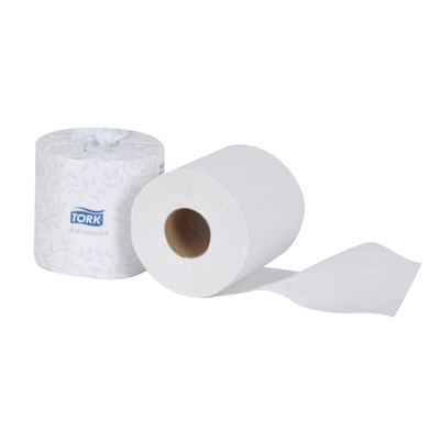 Tork Molnlycke TM6130S Bath Tissue Roll, 4.35 in Dia x 156-1/4 ft L x 3.96 in W, 500, 2 Plys