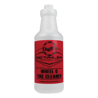 Meguiars Detail Products Detailer D20143 Pre-Labeled Bottle, 32 oz, Use With: Detailer Non Acid Wheel and Tire Cleaner