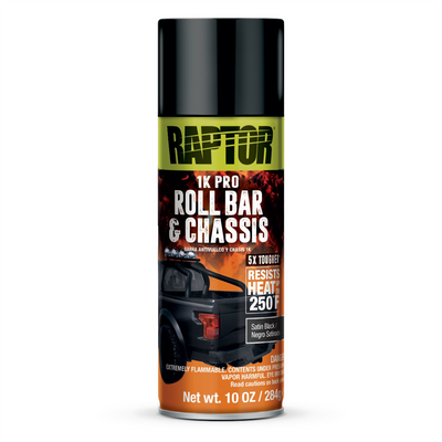 U Pol Products RAPTOR 1K Roll Bar & Chassis Satin Black 10oz