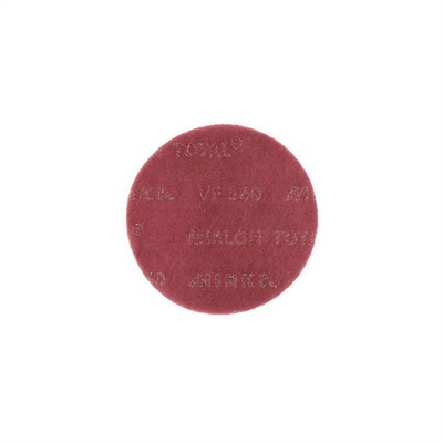 Mirka Abrasives Mirlon Total 18241360 Plain Attachment Sanding Pad, 6 in Dia, Red, 360 Grit, Very Fine Grade