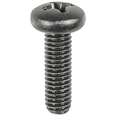 AUVECO PHIL PAN HD LIC. PLATE SCREW BLACK M6-1.0 X 20MM
