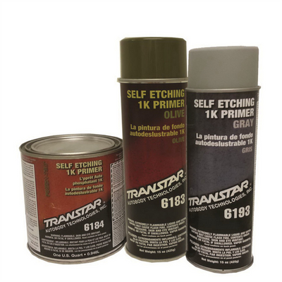 Transtar Autobody Products 6184 Self-Etching 1K Primer, 1 qt Can, Olive Green