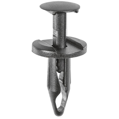 AUVECO AP19801 Push-Type with Closed End Type 3 Wheel Opening Molding Retainer, 19/32 in Dia Head x 3/4 in L Stem