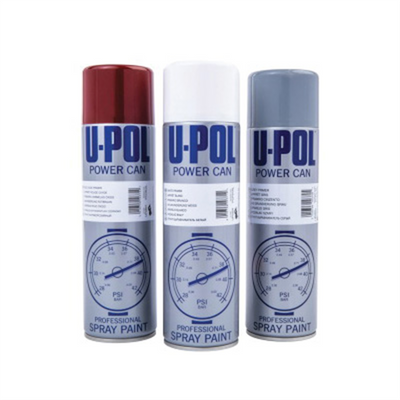 U Pol Products Power Can UP0802 Professional Spray Paint, 500 mL Aerosol Can, Matte Black, 21.5 sq-ft/unit Coverage