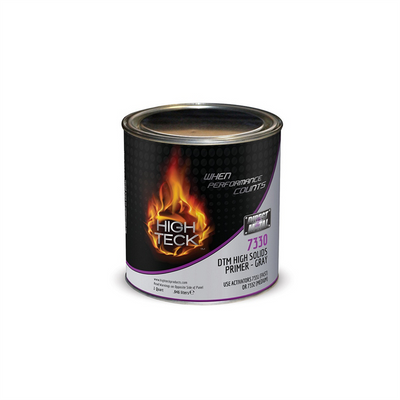 High Teck Products 7330-4 2K High Solids Urethane Primer, 1 qt, Gray, 3.43 lb/gal VOC, 4:1 Mixing