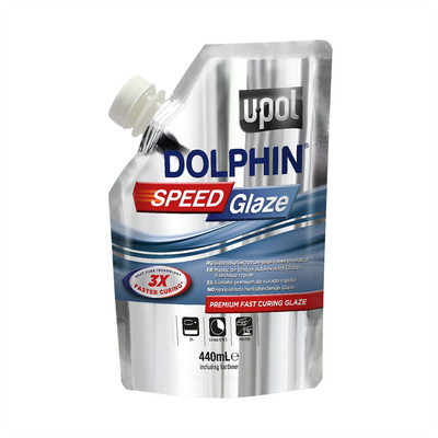 U Pol Products DOLPHIN 0654 Speed Glaze, 440 mL Bag, Light Blue, Liquid