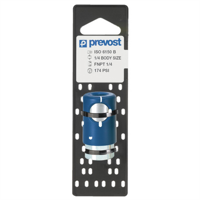 Prevost IRC 061201CP Industrial Interchange Regular Quick Coupler on Plate, 1/4 in, Tapered FNPT, Stainless Steel