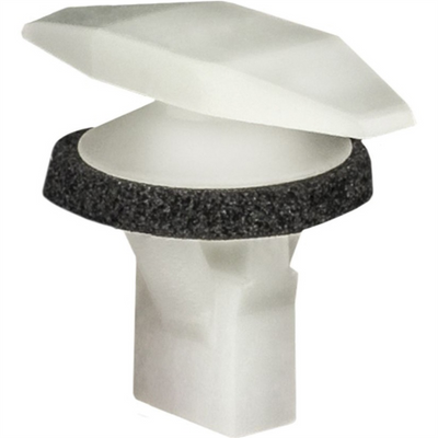 AUVECO 19116 Double Head Weatherstrip Retainer, (5 x 15 mm Dia Bottom) Head, Nylon, Natural