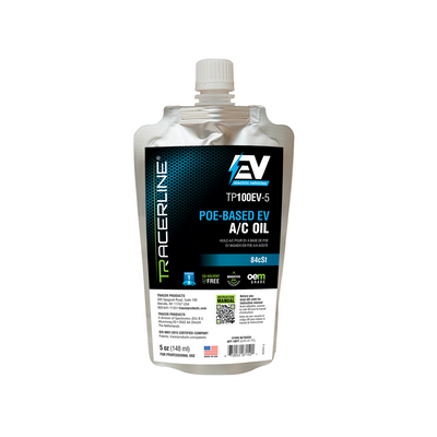Tracer 5 oz (148 ml) foil pouch with POE-Based A/C oil for electric vehicles (compatible with R-1234yf and R-134a systems)