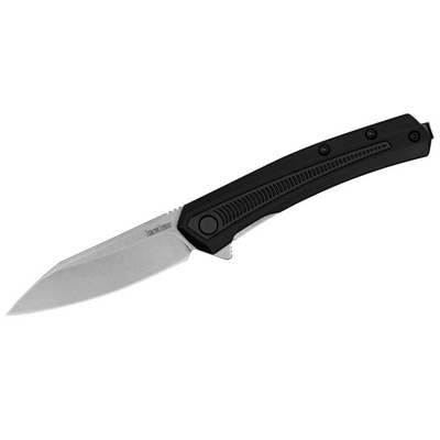 Kershaw Raygun Assisted Opening Reverse Tanto Folding Pocket Knife with Glass-Filled Nylon Handle - Black