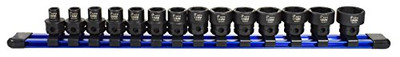 Astro Pneumatic AO7831409 Astro Tools 78314 14-Piece 3/8" Drive Low Profile Nano Impact Sockets - Metric
