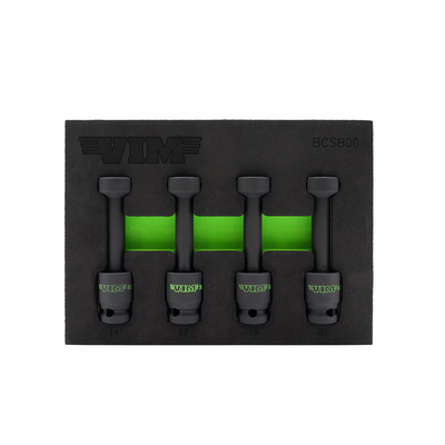 VIM TOOLS - ACH BCS800 4 Piece 1/2" Drive Impact Ball Swivel Close-Quarter Socket Set