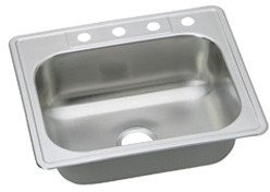 Elkay DDSEJ125221 Elkay Elite Stainless Steel Single Bowl Top Mount Sink with J Channels
