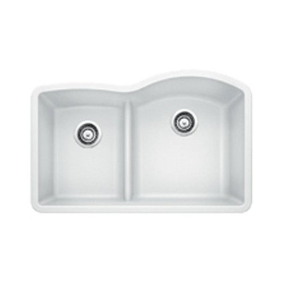 Blanco B441603 Diamond 1.75 Low Divide Under Mount Reverse Kitchen Sink, Large, White Blanco B441603 Diamond 1.75 Low Divide Under Mount Reverse Kitchen Sink, Large, White