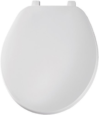 Bemis B70000 Plastic Toilet Seat, Round 16-7/16" Closed Front, With Cover White